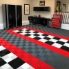 Garage Flooring Car Floor Mat PVC Interlocking Garage Plastic Floor Tile, Suspend Interlocking Floor Square