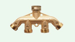 Garden water connector 3/4 brass hose faucet manifold