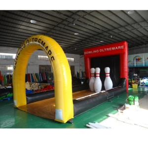 giant inflatable bowling set game inflatable human bowling sport game
