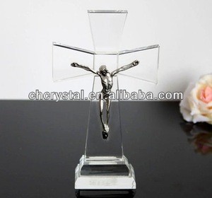 glass crystal holy land products for sale, crystal christening religious gifts MH-15043
