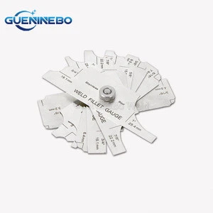 GNB-09A 7-Piece Fillet Weld Gauge Set (inch) MG-11 with Leather Case Ulnar for checking Leg Length