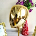 Gold model high end clothing props electroplated plastic head for hat display
