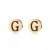 Import Gold-plated stainless steel lettering letter G round bead necklace accessories pendant necklace fashion simple accessories from China