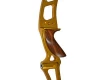 golden color magnalium alloys bow handle plug-in type recurve bow riser with length 25 inch