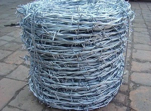 Good quality barbed wire length per roll, galvanized barbed wire for railway protection