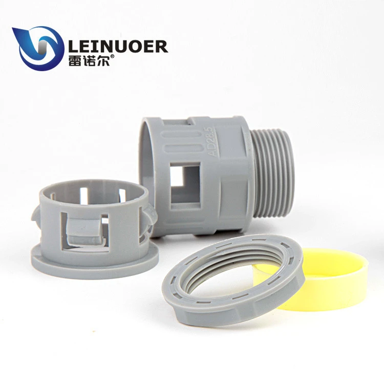 Gray nylon quick insert electrical names of pvc pipe fittings