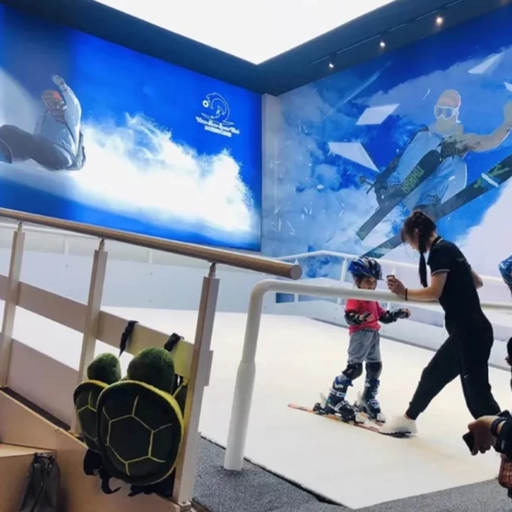 Gym fitness equipment skiing simulator and snowboarding indoors