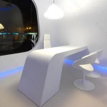 hair salon desk reception design s shaped reception counter