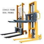 HaizhiLi Handling Equipment Manual pallet stacker 2 ton hand hydraulic forklift pallet stacker