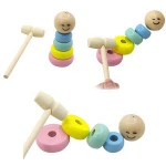 Halloween magic tricks funny unbreakable wooden man magic toy gift wooden doll toy bring good luck wooden doll toys for children