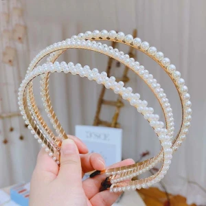 Handmade Simple Hairbands Hair Accessories Pearl Headband for Women