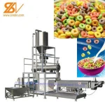 healthy different grains processed colorful breakfast cereals snacks making machine