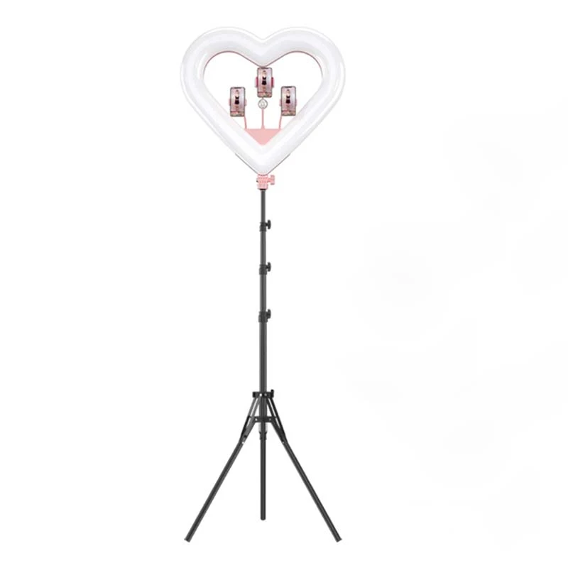 Heart shape 20inch 45W led Ring Light With tripod Stand RGB light Photography Video 3000-5500K ring light with remote controller