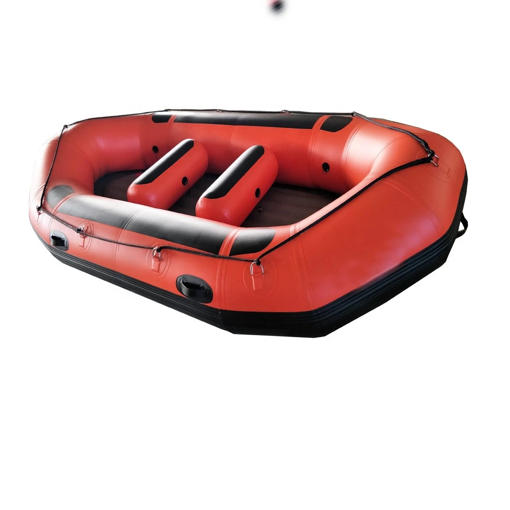 Heavy duty double floor river boat whitewater rafting 8 persons river raft rowing boat for sale
