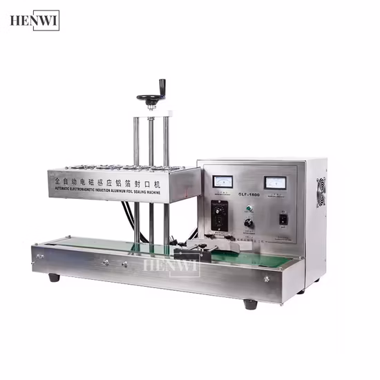 Henwi Desktop Plastic Bottle Sealer Aluminum Foil Continuous Induction Sealing Machine