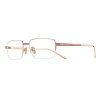 High End Business Glasses Frame 18K Gold Natural Ruby Half Rim Eyewear Reading Optical Eyeglasses Frame for Unisex