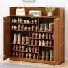 High Quality 100 % Natural Bamboo Easy Assembly Waterproof Wooden Shoe Rack With Door
