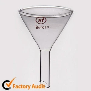 High quality 3.3 boro material and different types glass funnel for lab