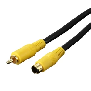 High Quality 4 Pin S Video to Yellow RCA Audio Video Cable