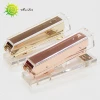 high quality antique branded promotional fancy clear acrylic plastic office supplies rose gold big paper stapler