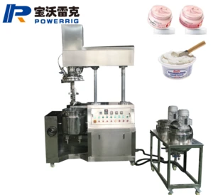 High quality automatic vacuum homogenizing emulsifier cosmetic cream making machine