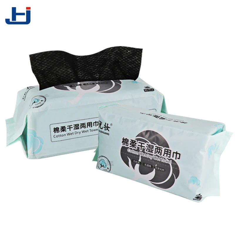 High quality custom 80pcs packing black face dry wipe facial tissue