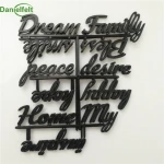 high quality custom colors plastic letters cursive words for felt letter board