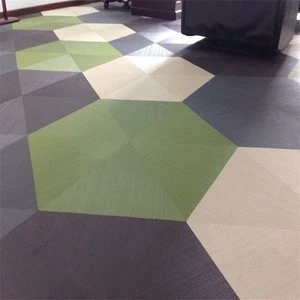 High quality eco-friendly customizable pvc woven vinyl flooring