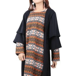 High Quality Indonesian Islamic Clothing Ethnic Printed Muslim Dress New Collection