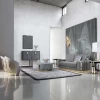 High quality Italian design single sofa living room leisure accent chair luxury modern leather arm chair