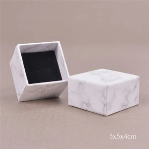 high quality marble pattern jewelry packing paper box in stock