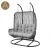 Import High quality Outdoor Garden Furniture hanging daybed Metal Frame patio swing chair from China