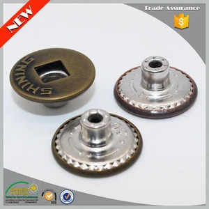 High quality round bronze embossed metal jeans button machine