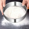 High quality stainless steel sifter 40/60 mesh baking tools stainless steel flour sieves