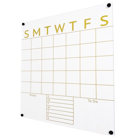 High Quality Transparent Acrylic Personalized Big Modern Monthly Wall Calendar Home Calendar