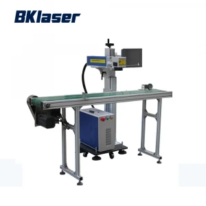 High Speed LCD Online Flying 20w 30w 50w 100W Fiber Metal Laser Marking/ Engraving Machine
