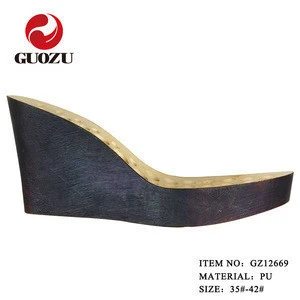 high wedge heel mid sole pu shoe sole for lady sandal making