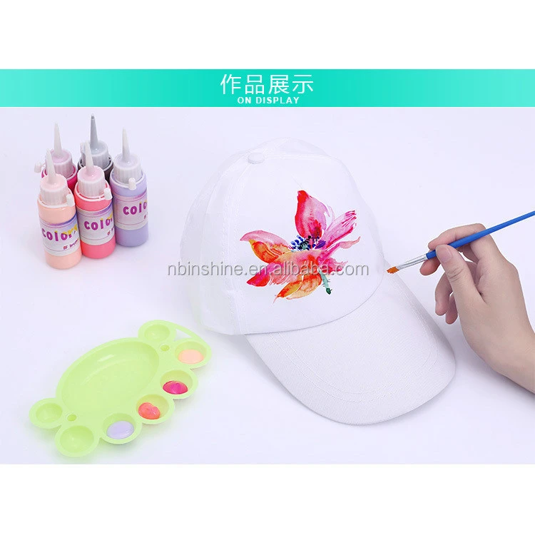 Hign qually children painting cartoon diy cap and hat
