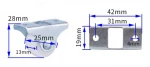 home appliances small mini caster metal plate 25mm rubber furniture  caster