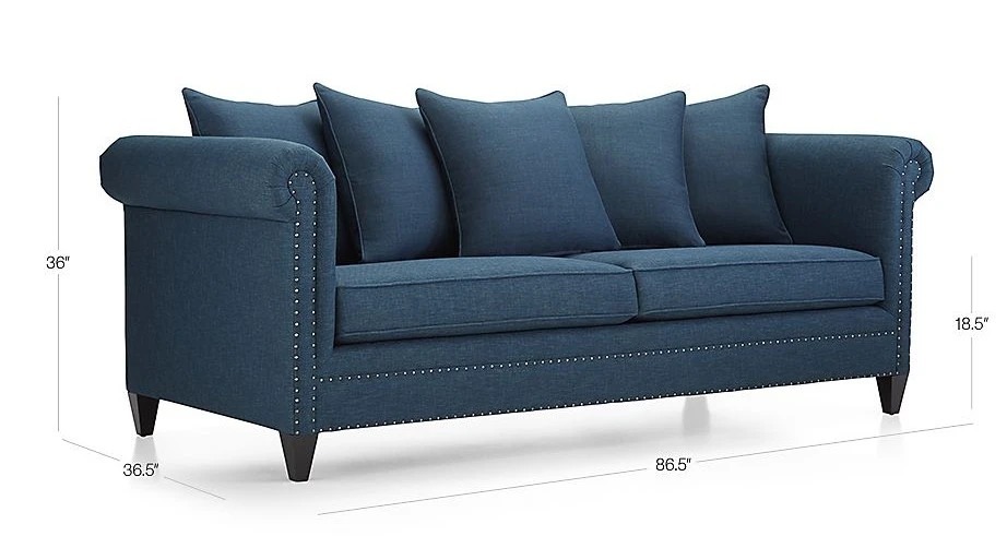 Home furniture American style roll arm light  luxury  living room furniture sofa set