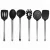 Import Hot products for united states 2018 black 7 piece silicone cooking utensils stainless steel kitchen utensil set from China