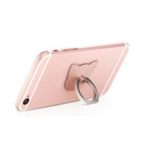 Hot sale 360 rotate mobile phone holder lovely cat head shape ring holder