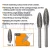Import Hot Sale 6mm Shank Oval Shape Carbide Diamond Rotary Burr Grinding Burrs from China