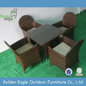 HOT SALE cheap 3PCS outdoor synthetic wicker garden table and chair set furniture