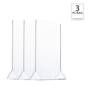 Hot Sale Clear Table Menu Stand Upright Ad Picture Photo Frame Brochure Display Holder Acrylic Sign Holder 8.5x11 inches
