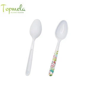 Hot sale eco friendly mini dinner long handle plastic salad melamine baby spoon
