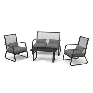 Hot sale garden Steel 4pcs cushion sofa set outdoor chair