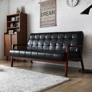 Hot Sale High Quality 150*79*76 cm Black MOQ 1 Couch for Living Room