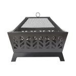 Hot Sale  outdoor bonfire With Mesh Cover Largewood burning outdoor patio cast iron fire pit for garden