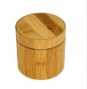 Hot sale products custom logo round natural bamboo watch box packaging with a pillow
